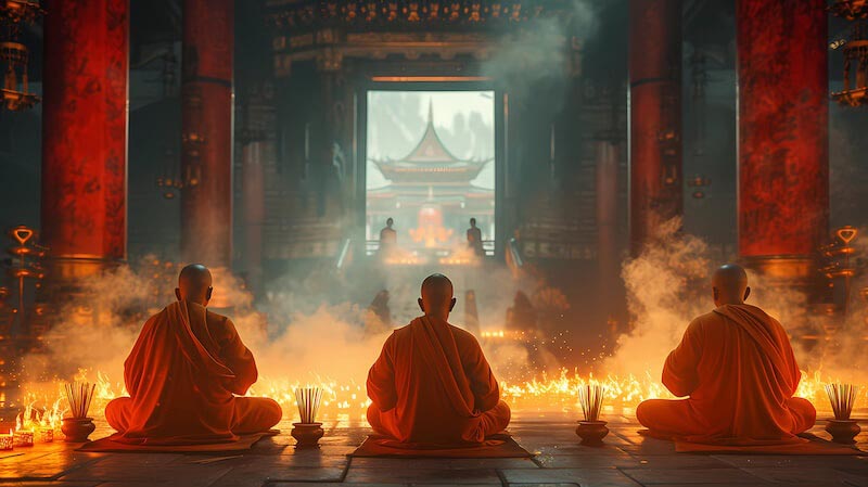 Meditativer Buddha Fototapete wallpaper mural