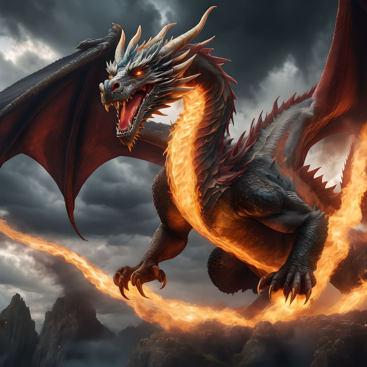 Drachen-Wandkunst Fototapete wallpaper mural