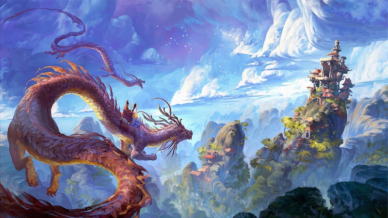 Anime mit Drache Fototapete wallpaper mural