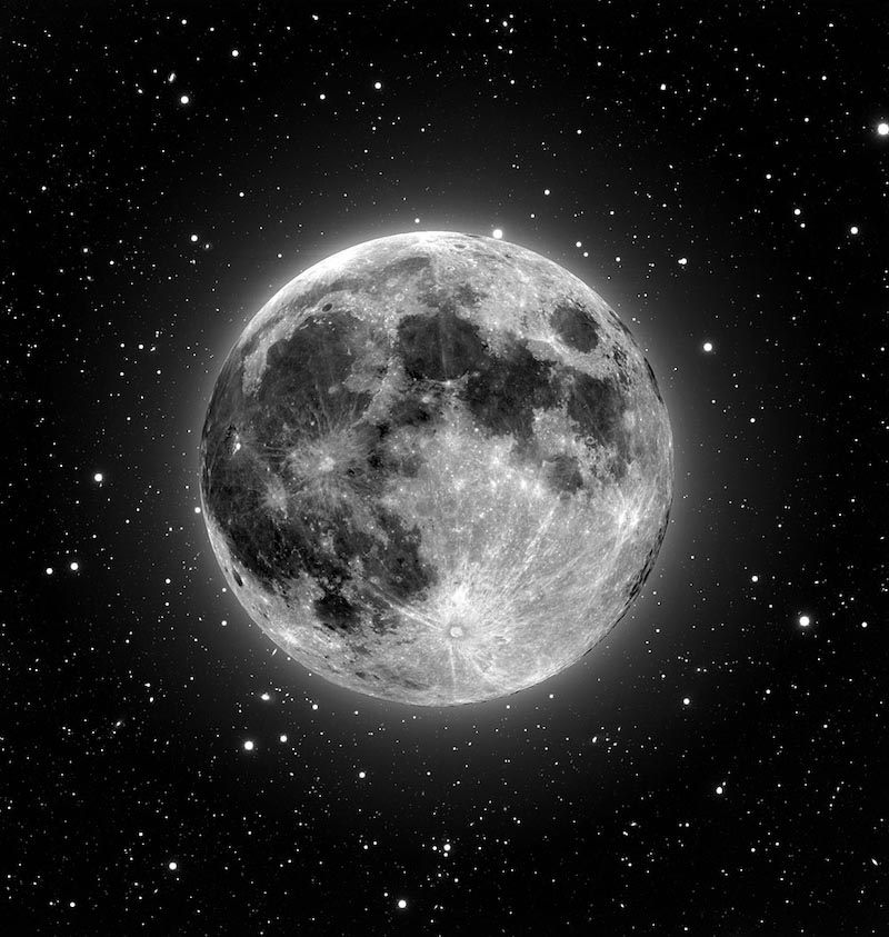Mond und die Sterne Fototapete wallpaper mural