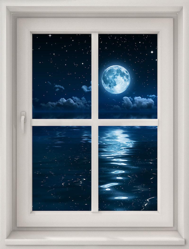 Mondlicht aus meinem Fenster Fototapete wallpaper mural