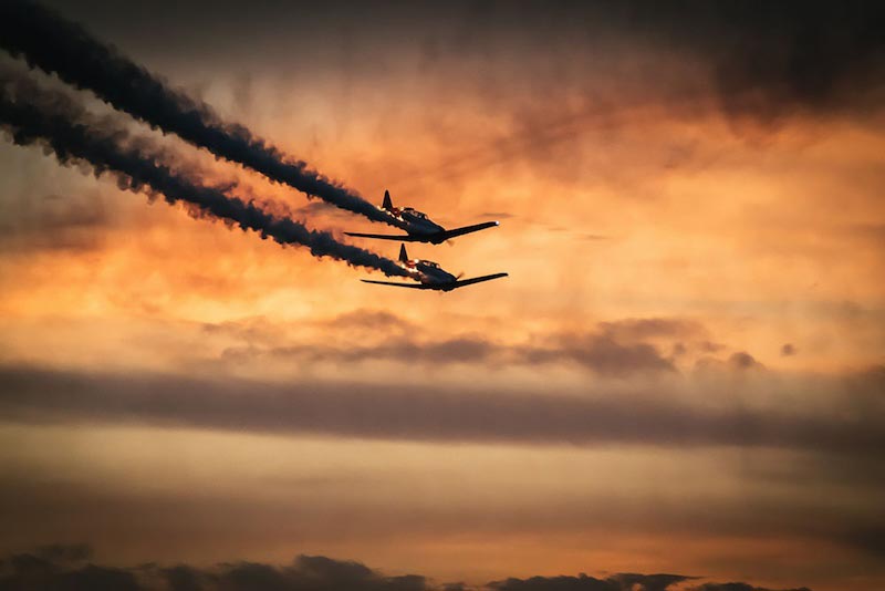Tanz der Flugzeuge Fototapete wallpaper mural