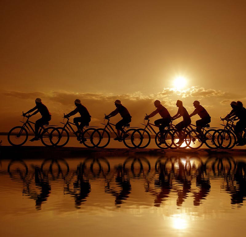 Fahrradtour Fototapete wallpaper mural