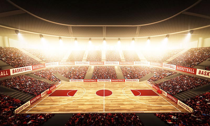 Basketball Stadion Fototapete wallpaper mural