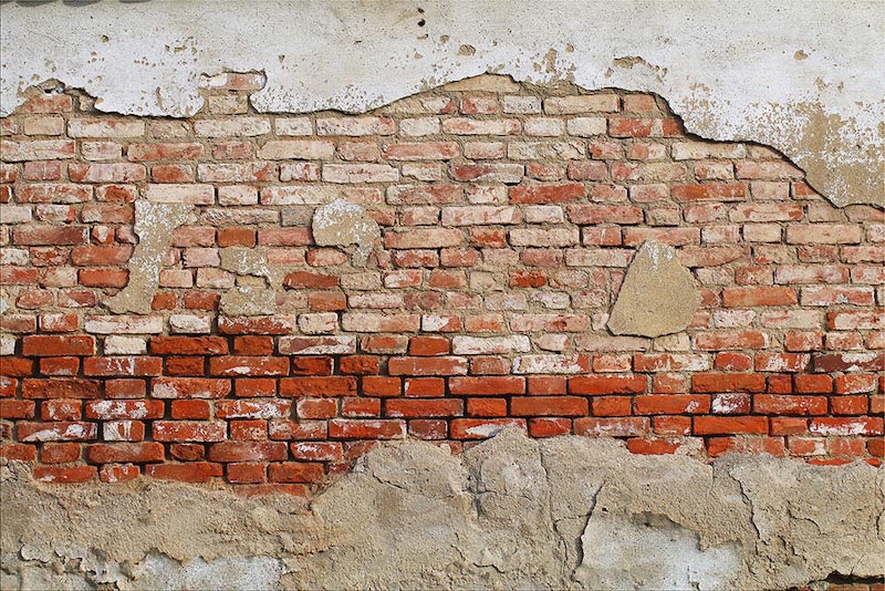 Backstein- und Betonwand Fototapete wallpaper mural