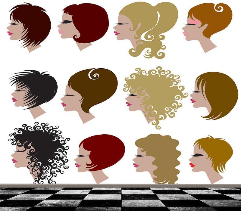 Friseurmodell Tapete | 3DFototapete - 2