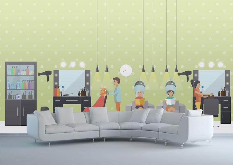 Friseursalon Tapete | 3DFototapete - 2