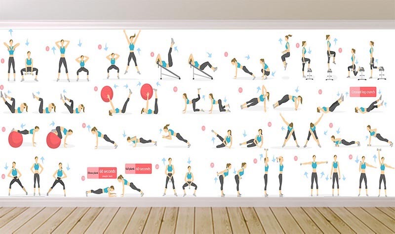 Pilatesübungen Tapete | 3DFototapete - 2