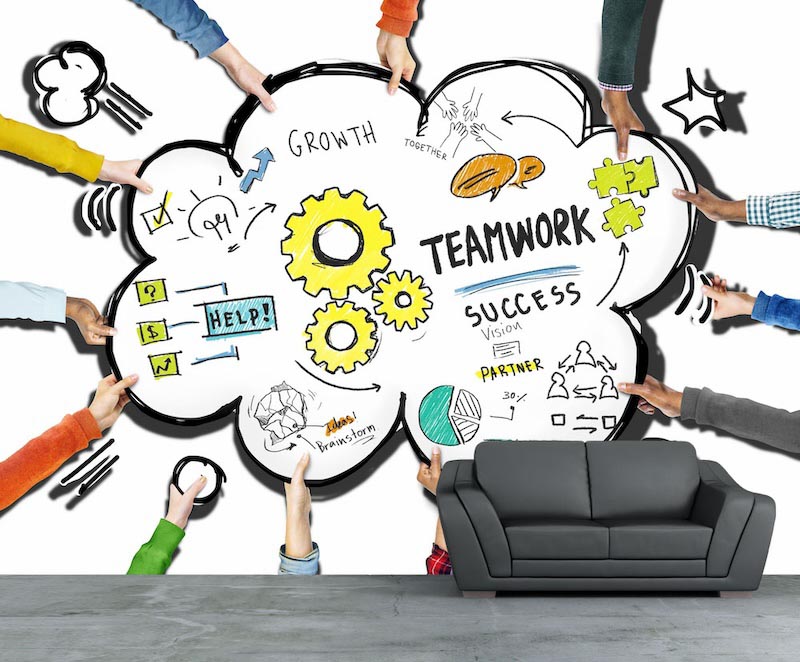 Teamwork Tapete | 3DFototapete - 2