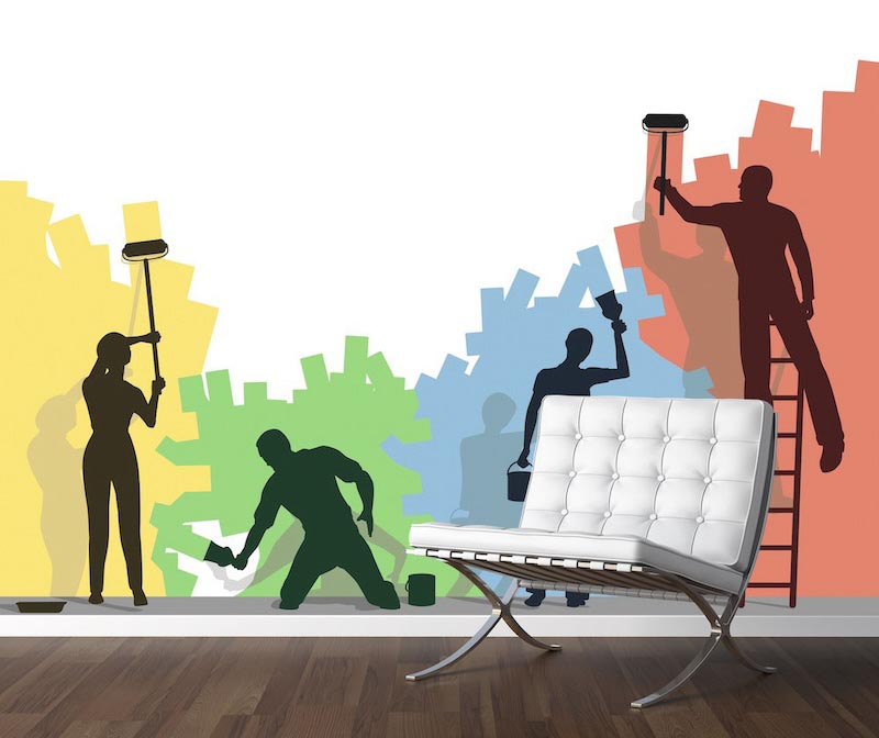 Diversität im Büro Tapete | 3DFototapete - 2