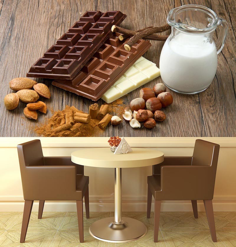 Schokoladenmilch Tapete | 3DFototapete - 2