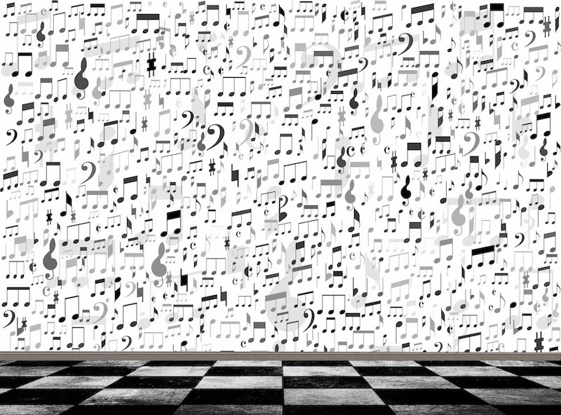 Musiknoten und Termini Tapete | 3DFototapete - 2