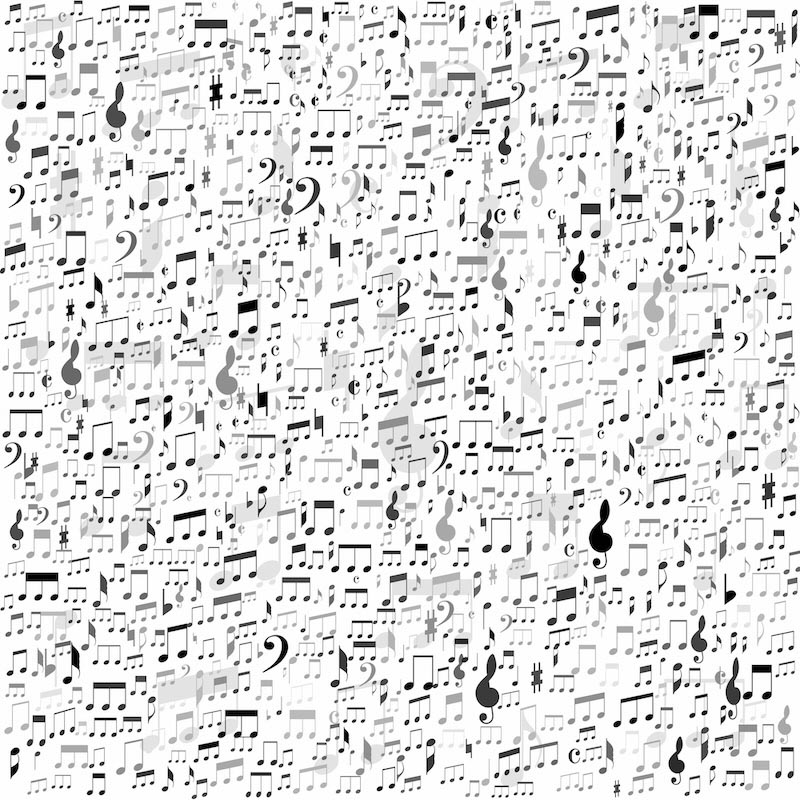 Musiknoten und Termini Tapete | 3DFototapete