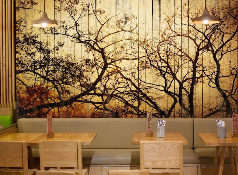 Kunst auf einer Holztafel Tapete | 3DFototapete - 2