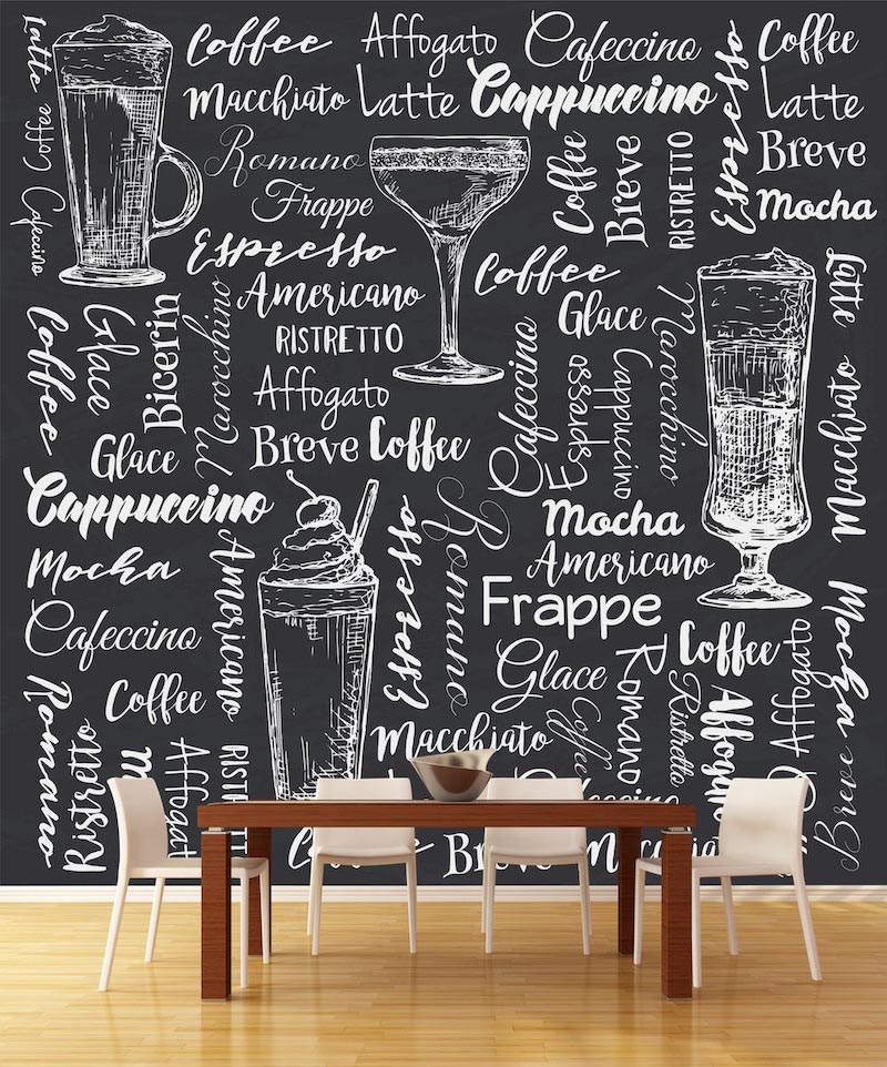 Kaffee Namen Tapete | 3DFototapete - 2