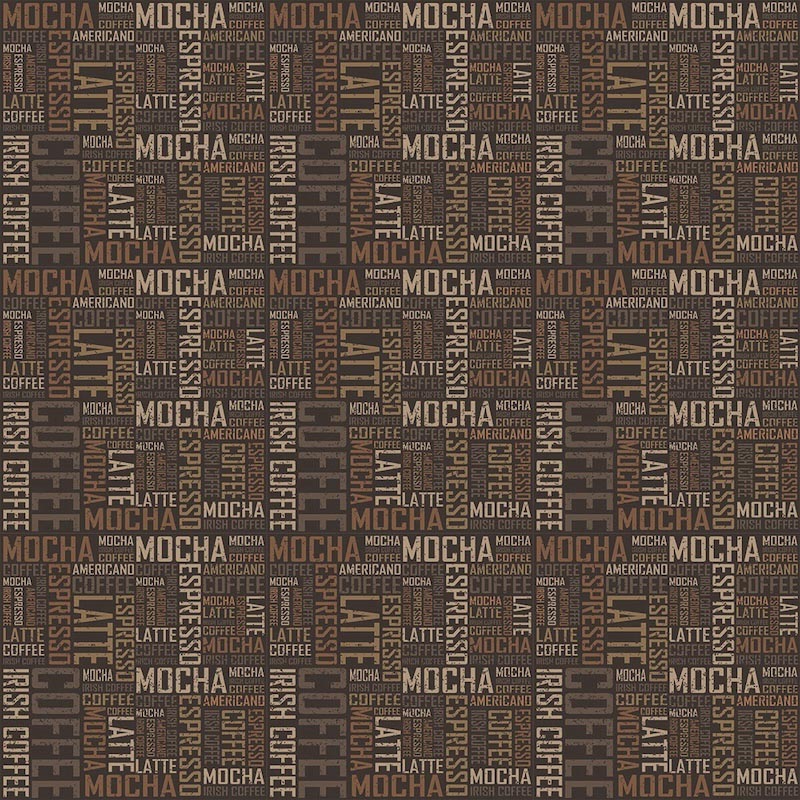 Kaffee Typografie Tapete | 3DFototapete