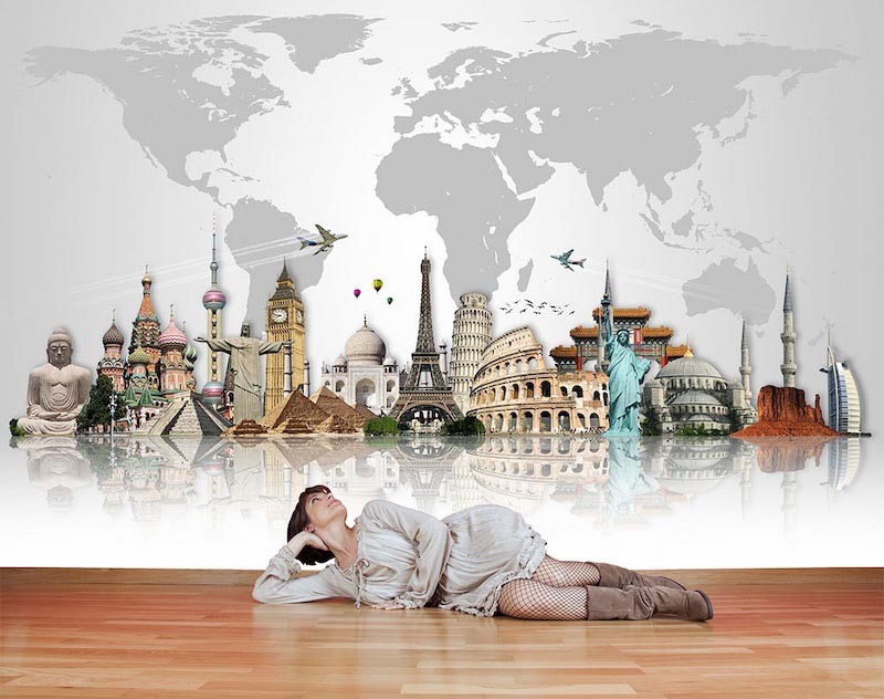 Zu viele Orte zu sehen Tapete | 3DFototapete - 2