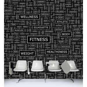 Fitnessbegriffe Fototapete