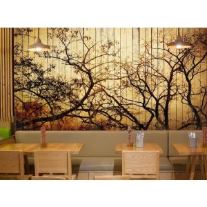 Kunst auf einer Holztafel Fototapete