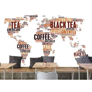 Die Welt der Kaffeenamen Fototapete