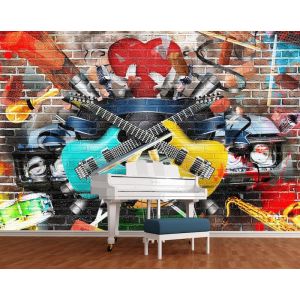 Music und Graffiti Fototapete