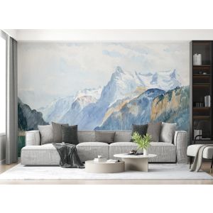 Aquarell Berglandschaft Fototapete