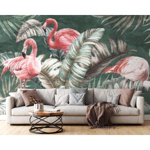 Flamingo-Kunst Fototapete