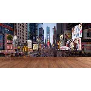 Menschenmenge auf Times Square Fototapete