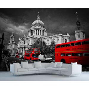 Rote Busse in London Fototapete