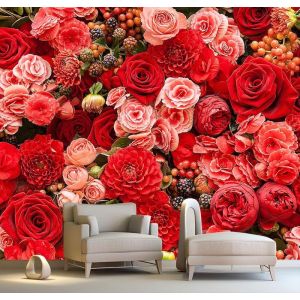Die Harmonie der Rosen Fototapete
