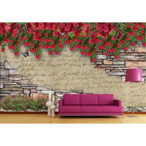 Blumenwand Fototapete
