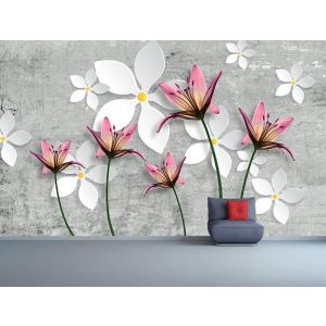 Betonblumen Fototapete