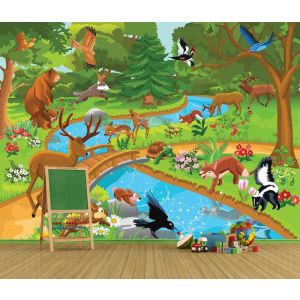Leben im Wald Fototapete