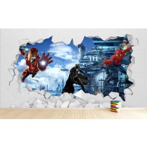 Marvel Avengers, Spider-Man und Batman Fototapete