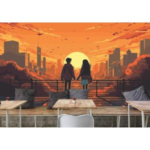 Anime-Romanze Fototapete