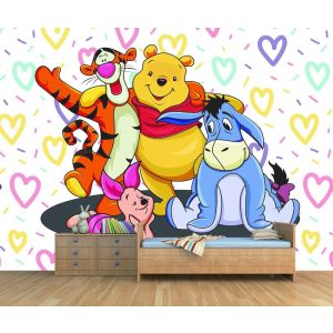 Verspieltes Winnie Puuh Wunderland Fototapete