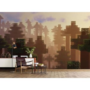 Pixel-Art Wald Fototapete