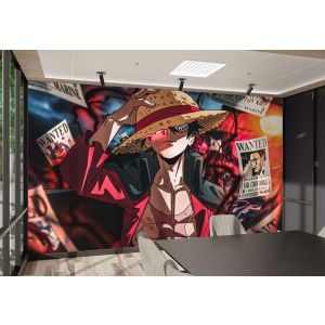 Luffy Wanted – One Piece Fototapete