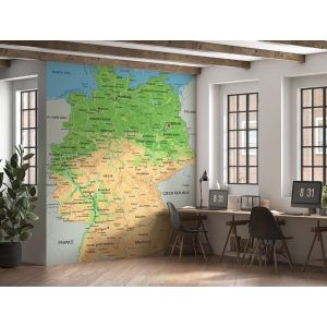 Deutschland Physische Karte Fototapete