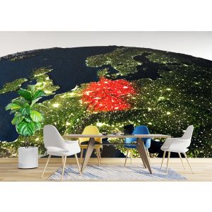 Deutschland Aus Dem Weltraum Fototapete