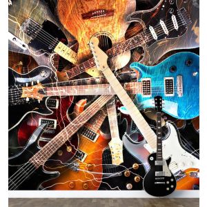 Gitarrensammlung Fototapete