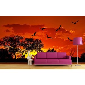 Roter Himmel Fototapete
