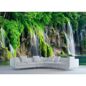 Wasserfallgemälde Fototapete