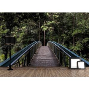 Waldbrücke Fototapete
