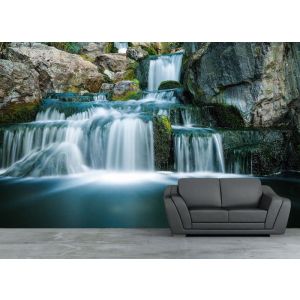 Wasserfall Felsen Fototapete