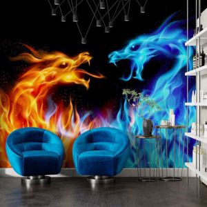 Feuerdrache Fototapete