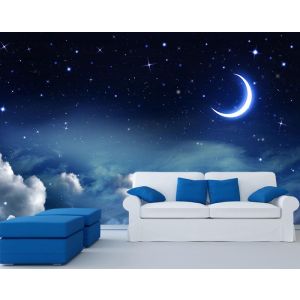 Mond und Wolken Fototapete