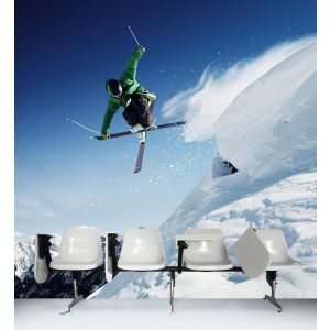 Fliegender Schiefahrer Fototapete