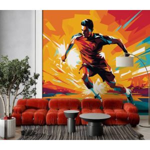 Fußballspieler Illustration Fototapete