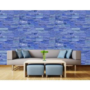Blaue Steinwand Fototapete
